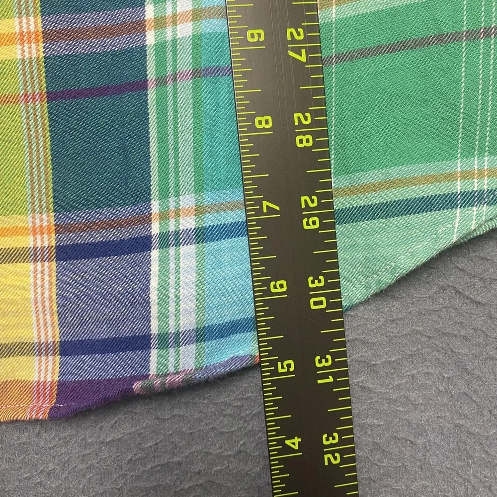 Polo Ralph Lauren Shirt Mens XL Green Plaid Luxury Flannel Long Sleeve Button Up